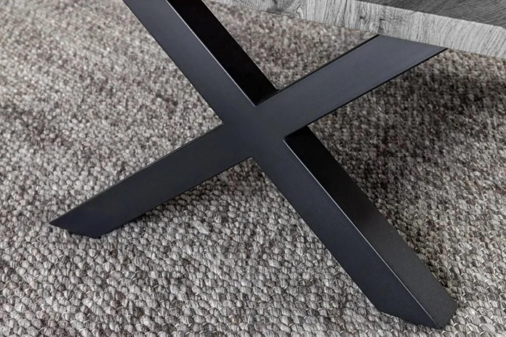 Masuta design industrial WILD 90cm, gri