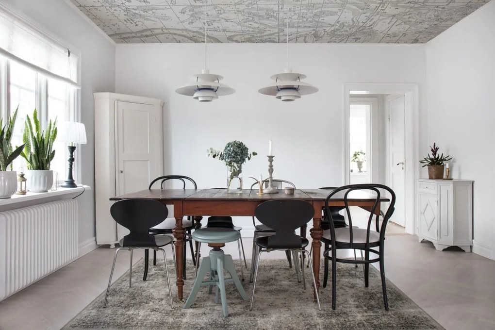 Fototapet, Star Map, White, Rebel Walls