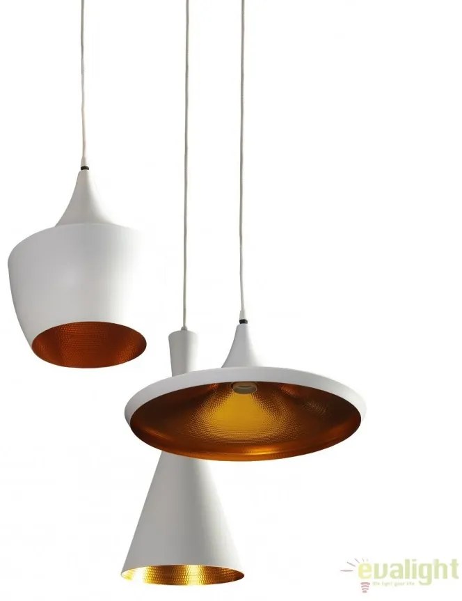 Lustra retro design industrial MIX alb/auriu