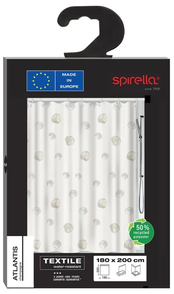 Perdea de duș 120x200 cm Atlantis – Spirella