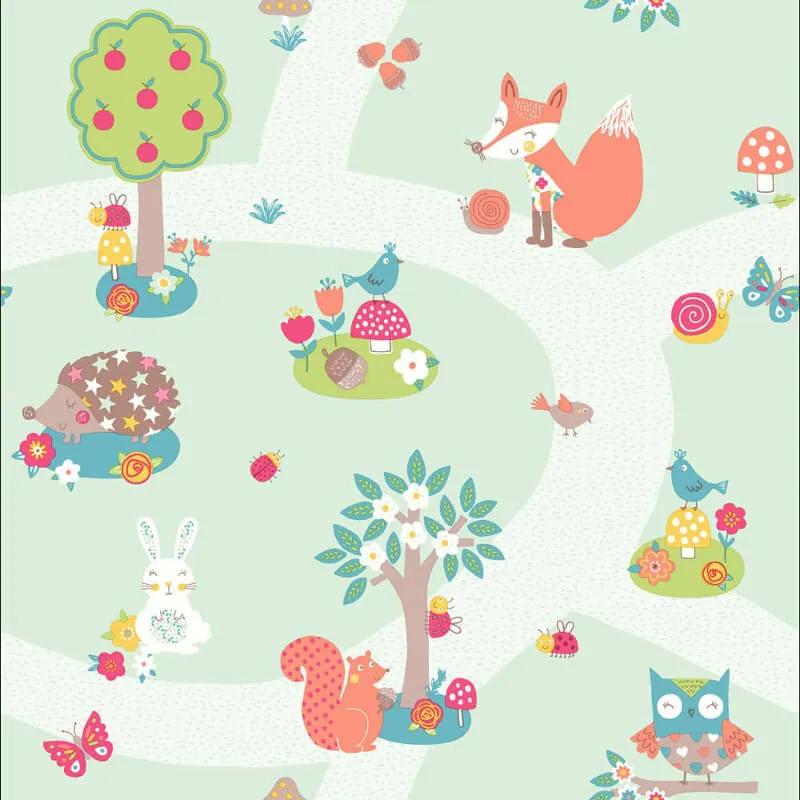 Arthouse Tapet - Forest Friends Forest Friends Mint