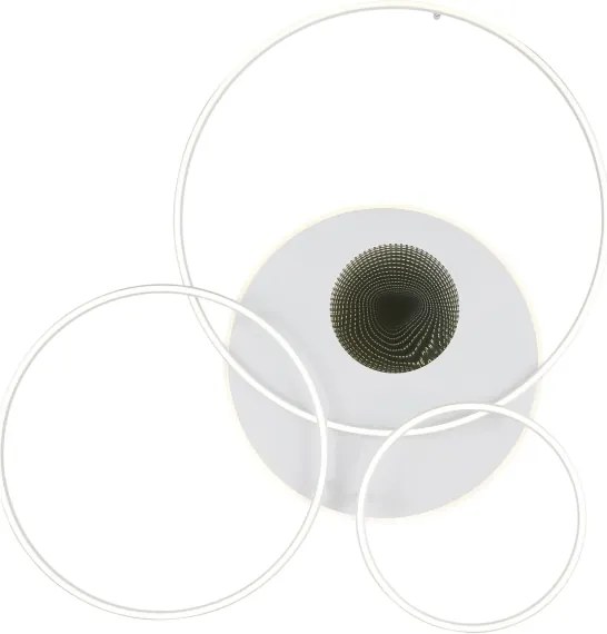 Globo 48466-70W-LED Plafonieră LED dimabilă INVERTINA 70W/230V 105x26,5 cm albă + telecomandă