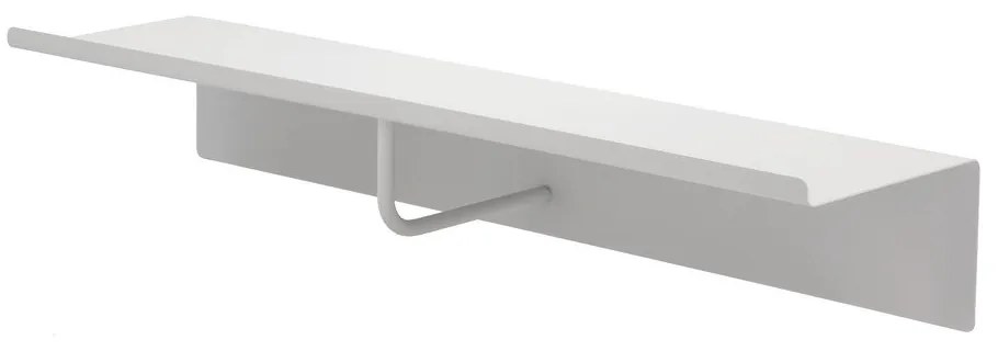 Cuier de perete gri deschis cu raft din oțel 21,5 cm A-Coat – Zone