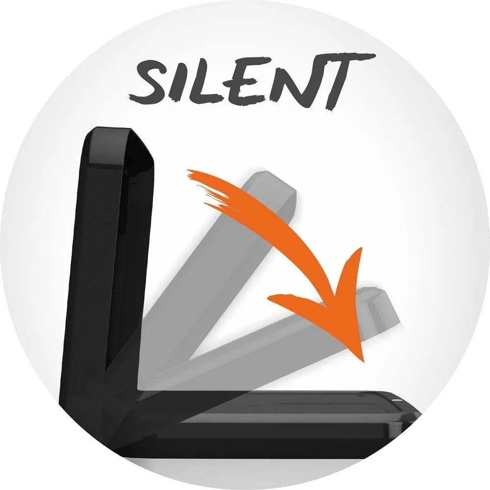 Coș de gunoi argintiu cu pedală din plastic 40 l Paso – Rotho