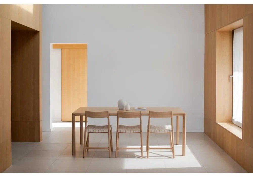 Masă de dining din lemn de stejar 90x200 cm Derven – Gazzda