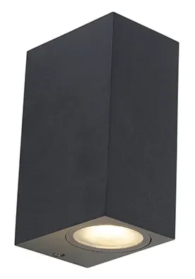 Lampă de perete inteligentă modernă neagră IP44 incl. 2 Wifi GU10 - Baleno