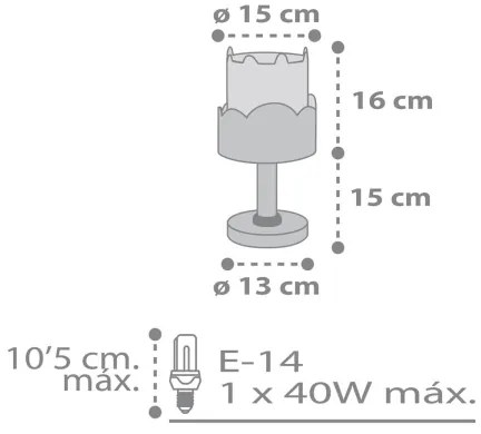 Lampă pentru copii BUNNY 1xE14/40W/230V portocalie Dalber 61151S