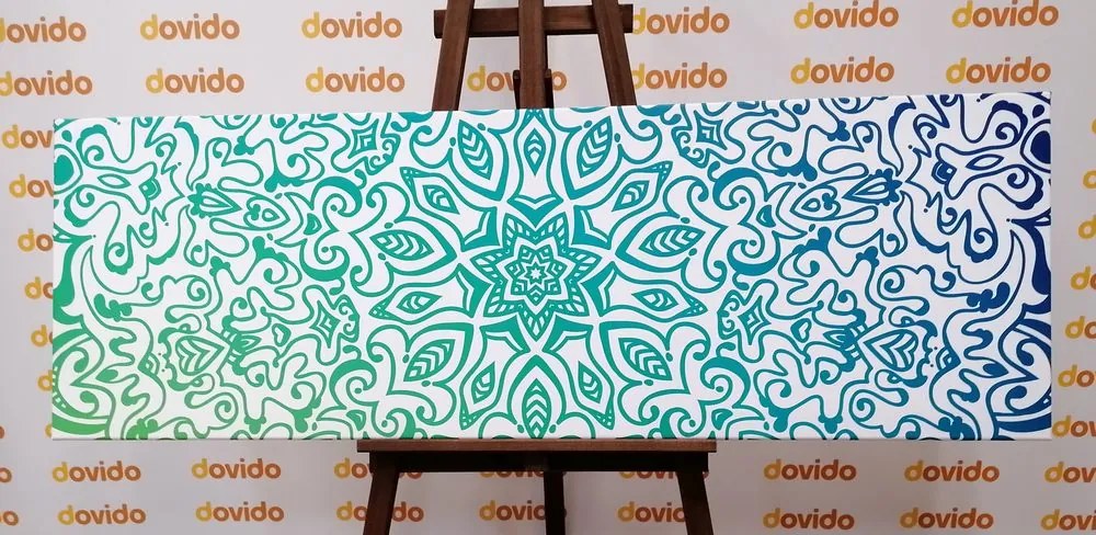Tablou Mandala albastru-verde