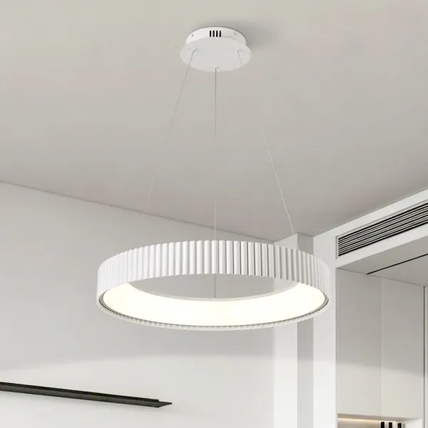 Brilagi - Lustra LED dimabilă FALCON MODERN LED/54W/230V Ø 60 cm albă + telecomandă