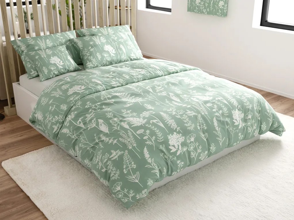 Lenjerie de pat din microfibra COTIRENO verde Dimensiune lenjerie de pat: 70 x 90 cm | 140 x 200 cm
