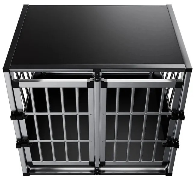 Juskys Lada din aluminiu pentru caini XL