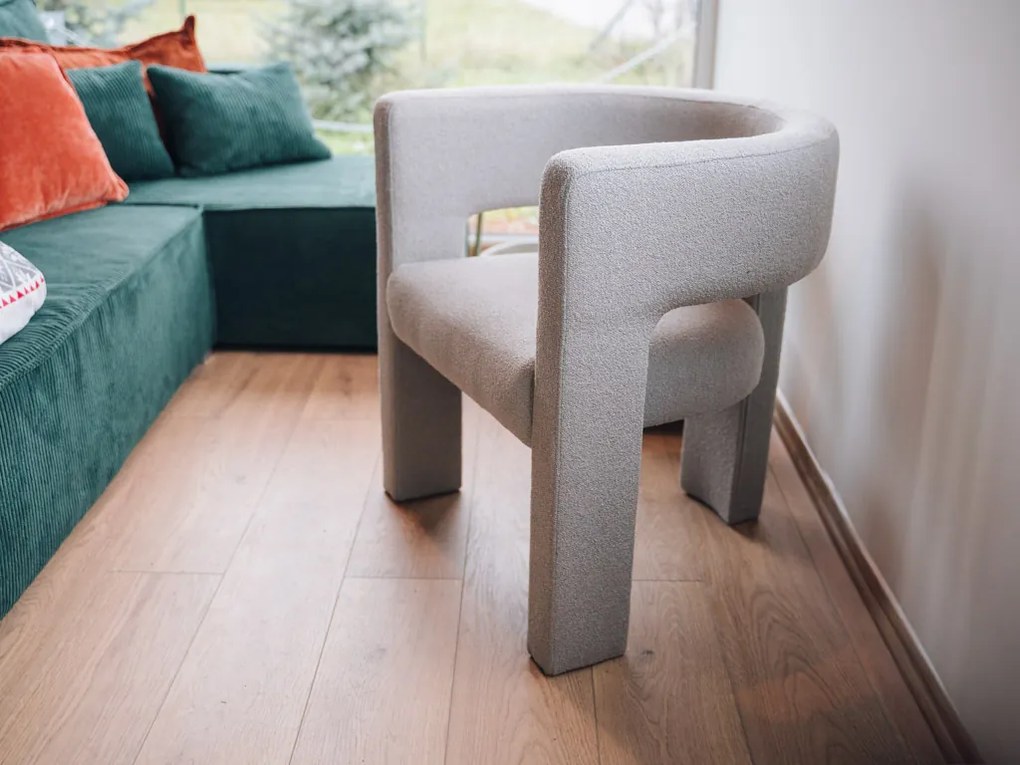Fotoliu de design bej inchis ALPAH LOOP