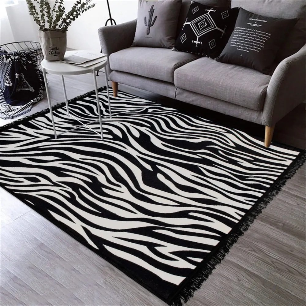 Covor lavabil cu 2 fețe Kate Louise Zebra, 120 x 180 cm