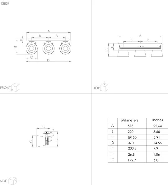 Spot TWICKEN 3xE27/40W/230V Eglo 43837