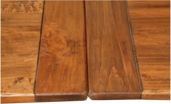 Masa extensibila, L160(290) 90 H80 cm, alb antic nuc antichizat, lemn masiv