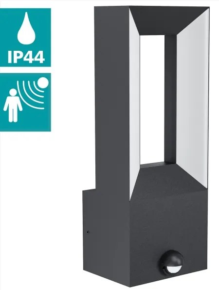 Aplică LED de exterior cu senzor RIFORANO 2xLED/5W/230V IP44 Eglo 98726