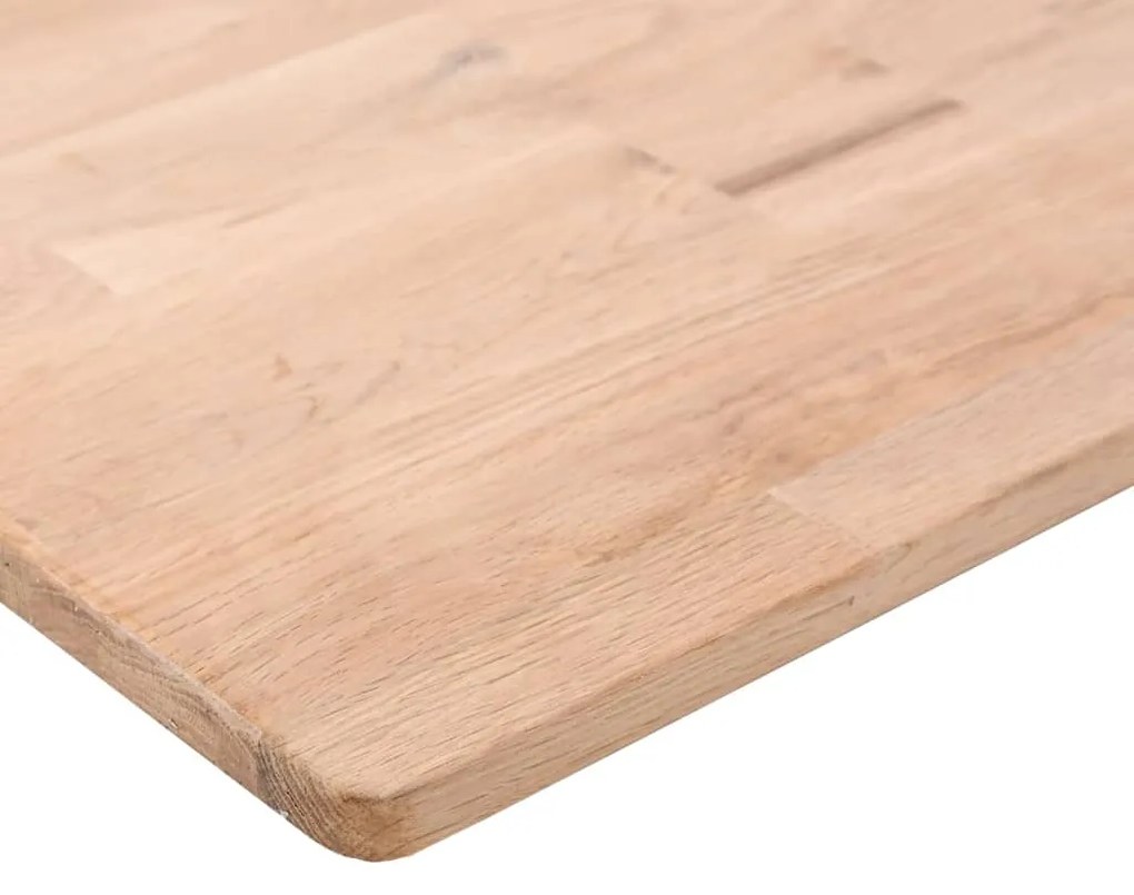 Blat de masa patrat, 50x50x2,5 cm, lemn masiv stejar netratat