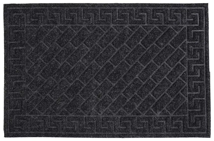 Covoras intrare 60x90 cm, textil/cauciuc, antracit