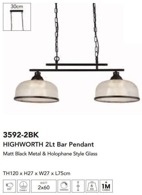 Lustra cu 2 brate design clasic Highworth