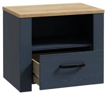 Noptiera Boho Stejar Riviera Si Stejar Bleumarin, 61.6 Cm