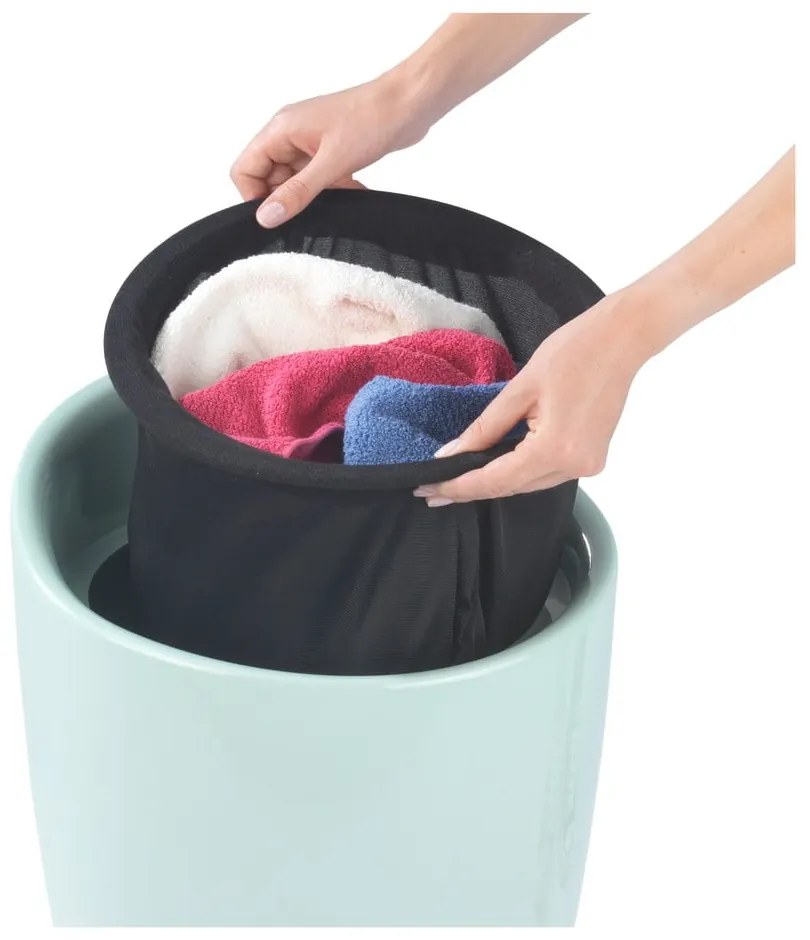 Coș de rufe taburet Wenko Candy, mentă, 20 l