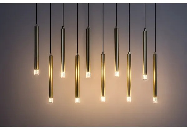 Lustră pe cablu Rabalux 72365 RAMIRA 10xG9/5W/230V auriu