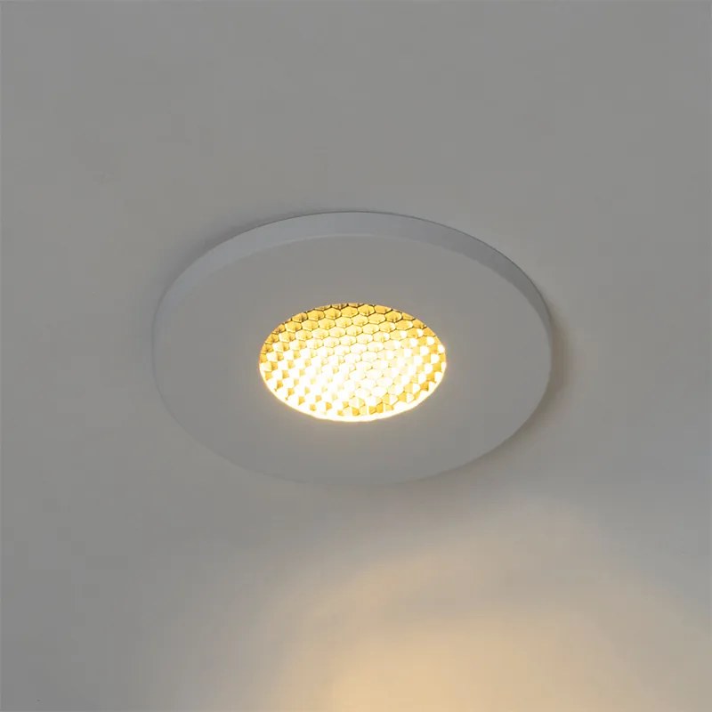 Set de 6 spoturi încastrate moderne pentru baie alb IP54 - Shed Honey