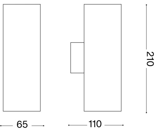 Aplică de exterior Ideal Lux GUN 2xGU10/35W/230V IP44 antracit