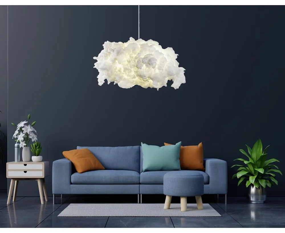 Lustră albă cu abajur textil Serenity – Opviq lights