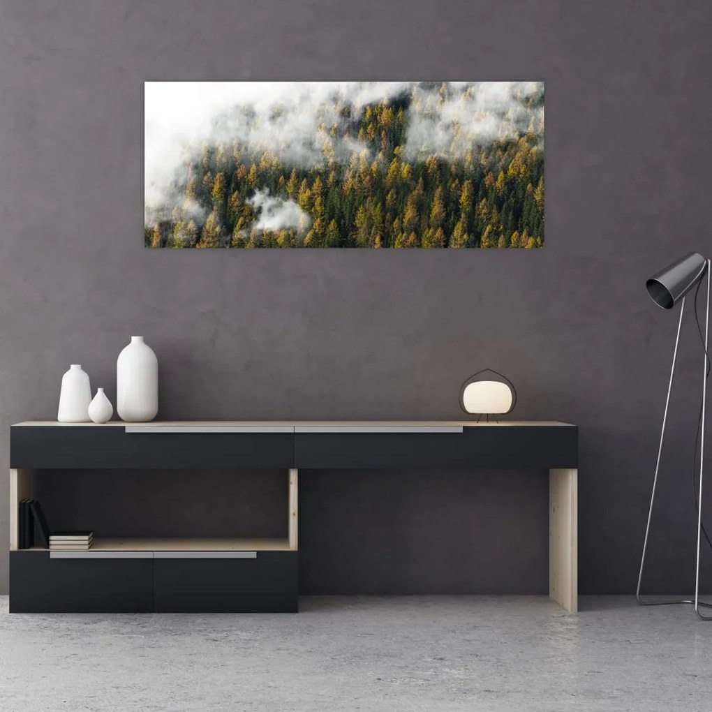 Tablou - Pădure în nori (120x50 cm)