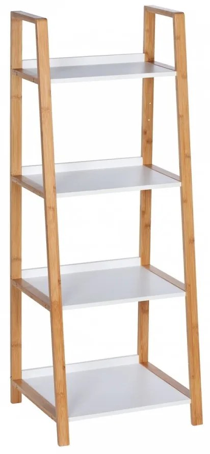 Suport cu 4 rafturi Finja, Wenko, 43 x 112 cm, bambus, natur
