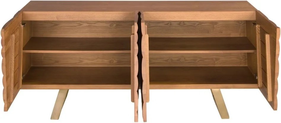 Comoda din furnir de nuc Walnut 118cm