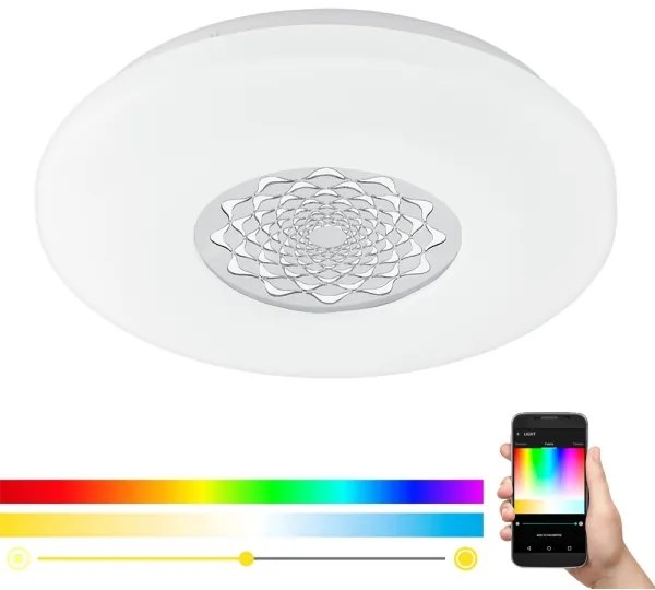 Eglo 9682 - Plafonieră LED RGB dimabilă CAPASSO-C LED/17W/230V