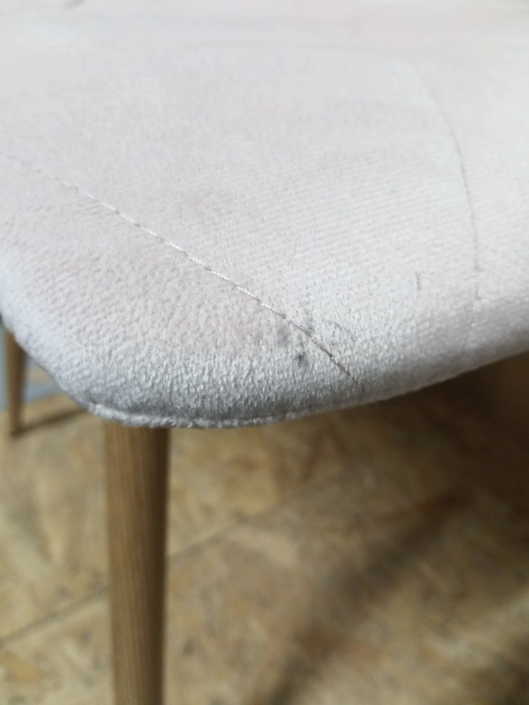 OFERTA Scaun de masa din catifea roz deschis LIBRA Clasa II