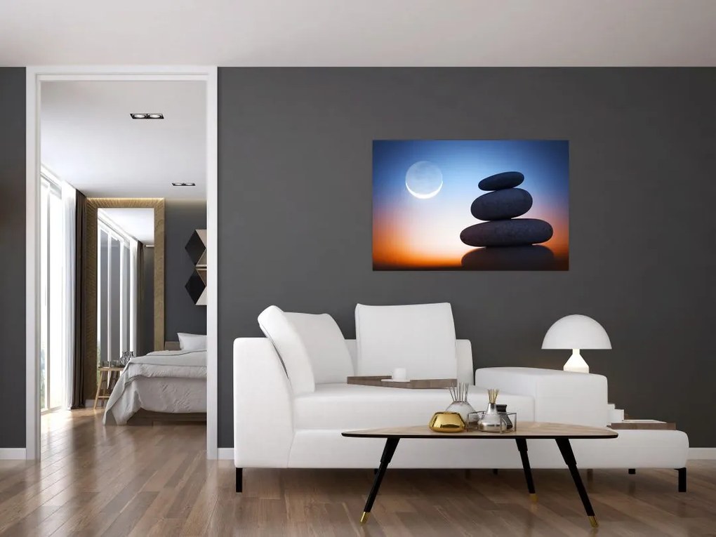 Tablou cu pietre suprapuse (90x60 cm)