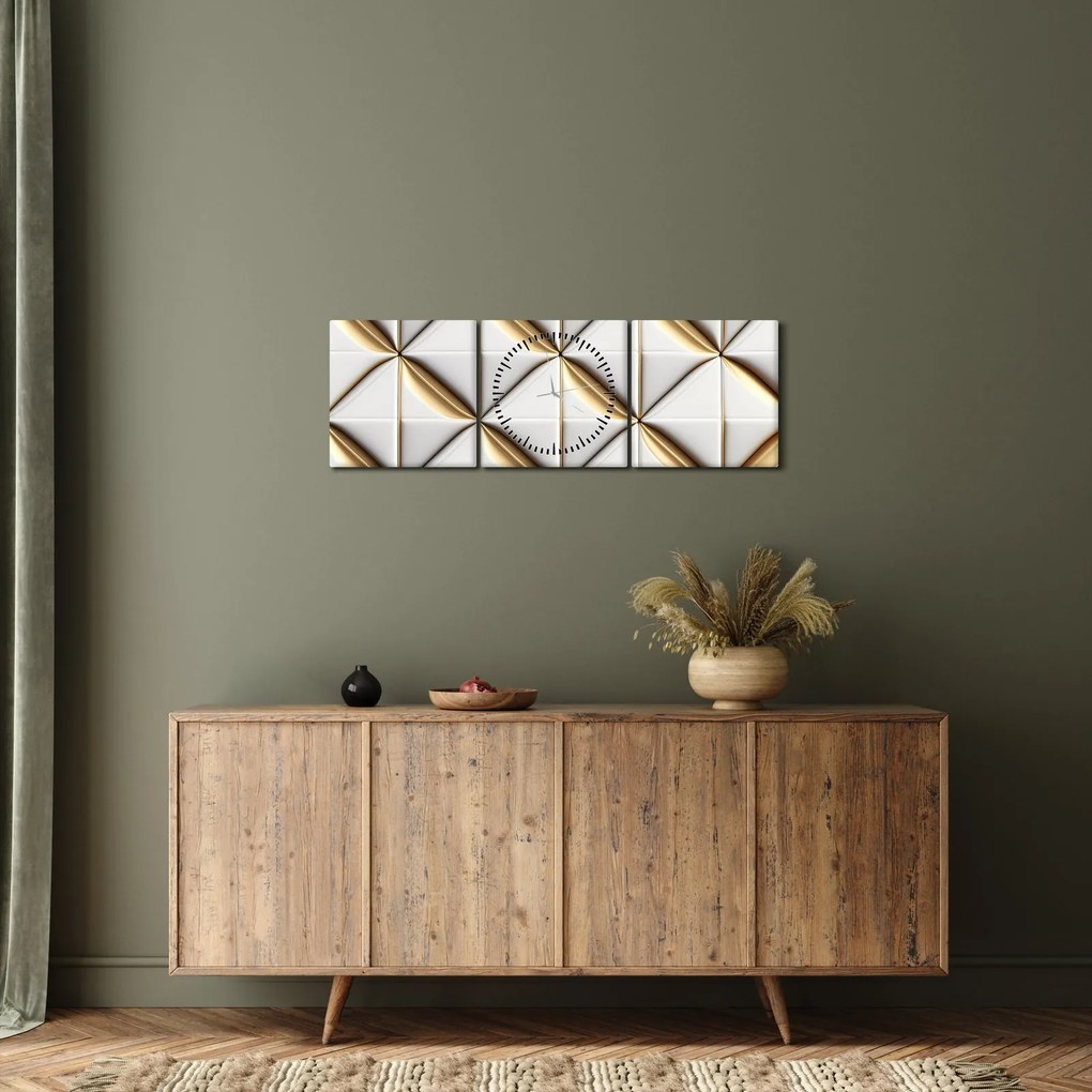 Tablou - Textura decorativă (cu ceas) (90x30 cm)