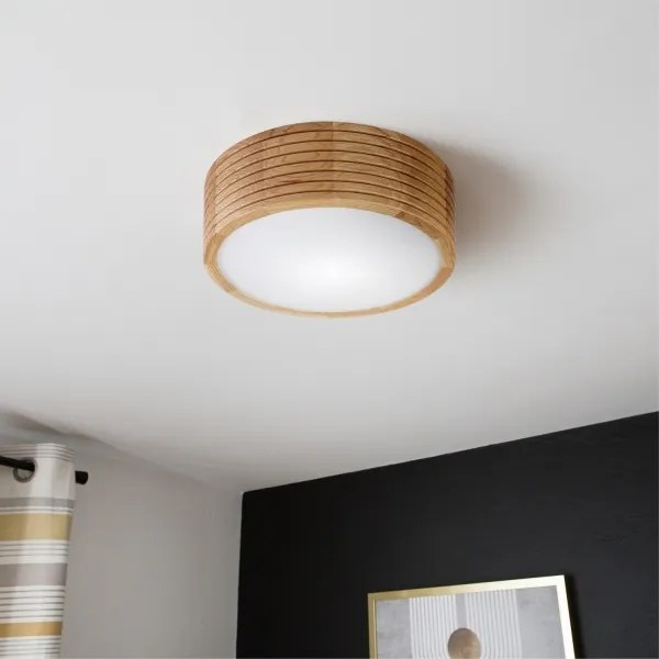 Brilagi - Plafonieră LED CARVALHO MODERN 1xE27/60W/230V, diametru 27,5 cm, finisaj stejar