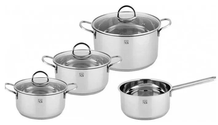 Set oale Trier, inox, cu capac, cu inductie, 7 piese