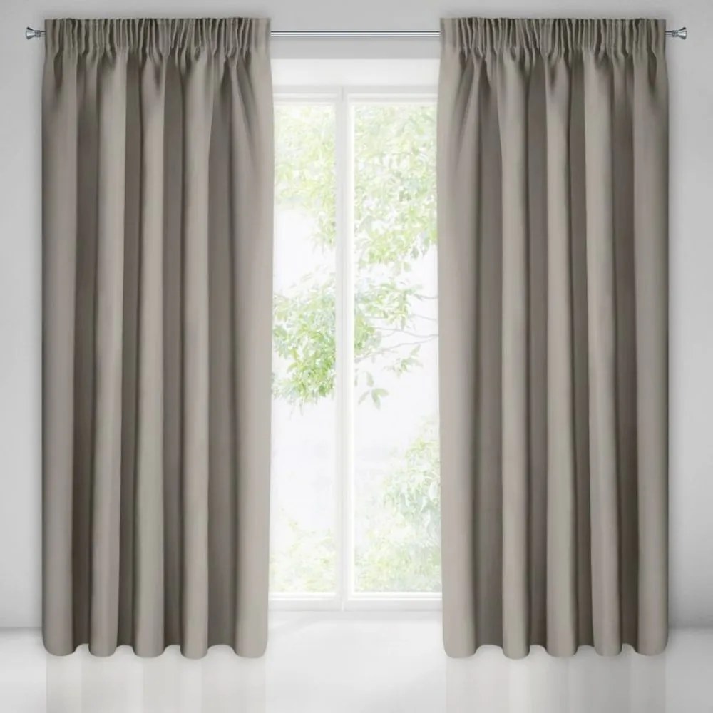 Draperie elegantă de opacă bej 135 x 270 cm