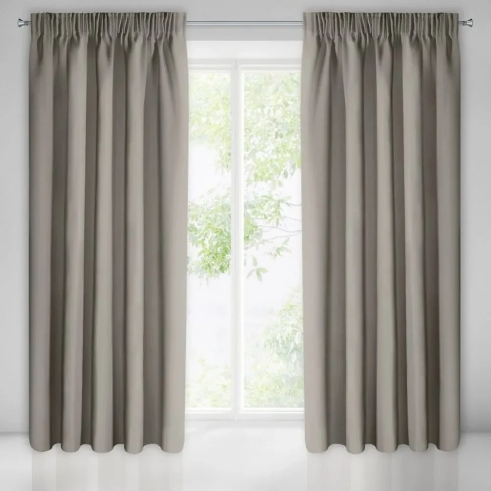 Draperie elegantă de opacă bej 135 x 270 cm