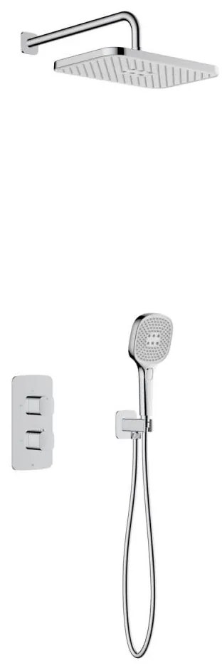 KFA Armatura 5759-501-00 - Set de duș MALAGA cu baterie termostatică încastrată, crom lucios