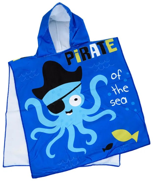 Poncho pentru copii Culoare albastru, OCTOPUS 60 x 120 cm