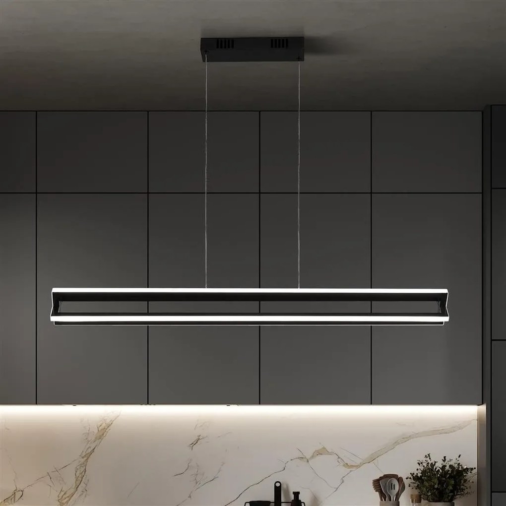 Lustra LED suspendata design modern Belle negru