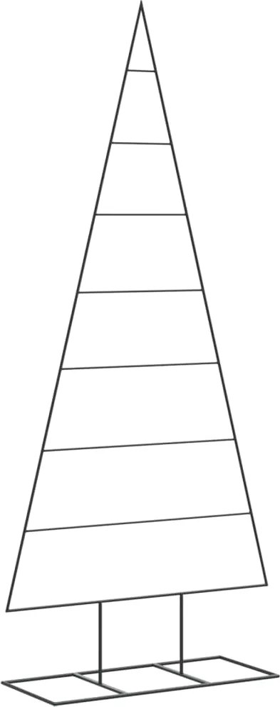 vidaXL Brad de Crăciun din metal pentru decor, negru, 180 cm