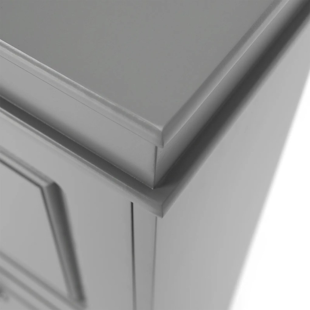 Pantofar, 4 compartimente duble, gri, mdf