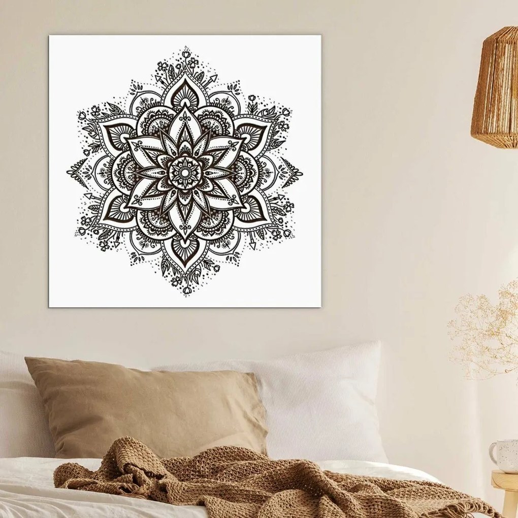 DUBLEZ | Decorațiune din lemn pentru perete – Mandala soare