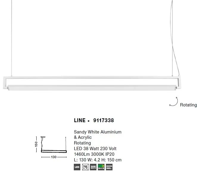 Lustra LED moderna suspendata design liniar LINE NVL-9117338