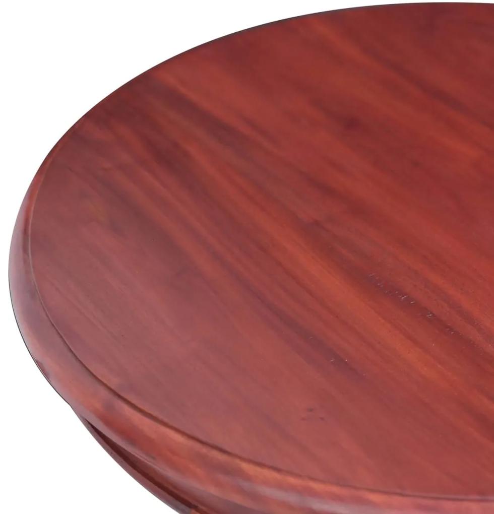 Masa laterala, maro, 50 x 50 x 65 cm, lemn masiv de mahon 1, Maro