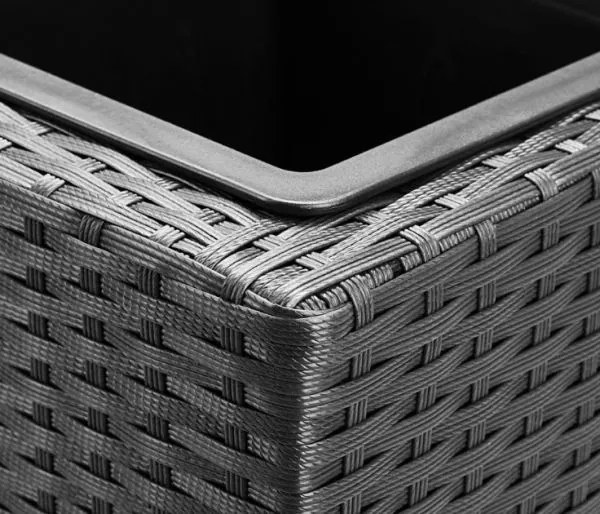 Deuba Ghiveci cu flori - 95 x 27 x 60 cm - negru