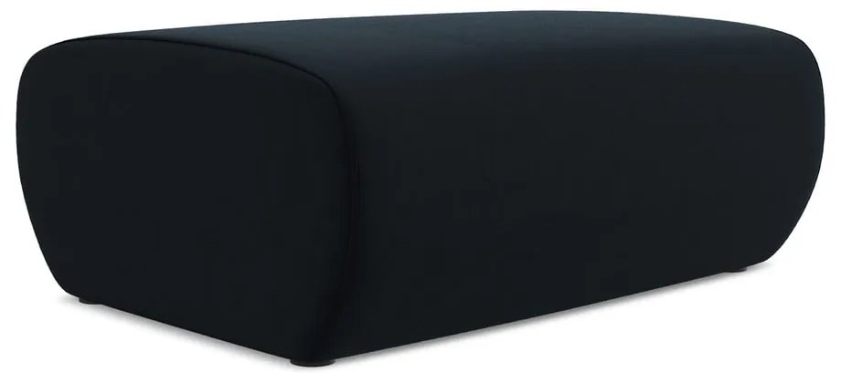 Taburet albastru închis cu tapițerie din catifea Kapua – Makamii